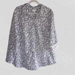 J Jill XL Floral Shirt Top